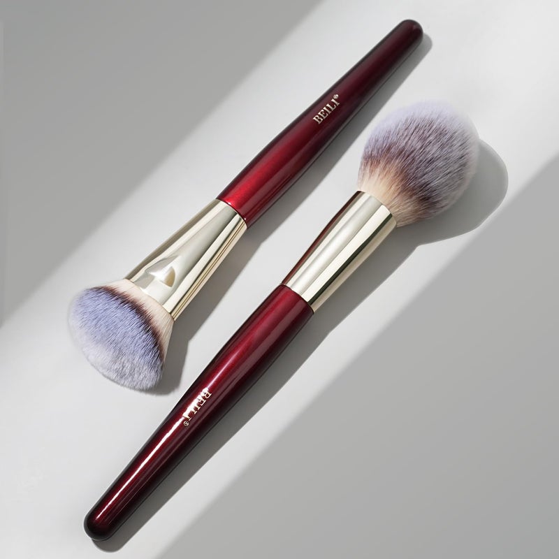 BEILI Contoured Foundation Brush - Flat Angled Foundation Brush - Face Brush For Liquid Or Cream Foundations - Dense Synthetic Bristles Kabuki Brush… - Image 4